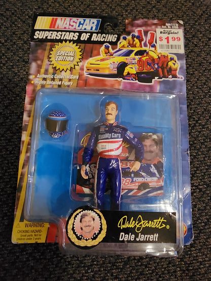 NASCAR Superstars of Racing DALE JARRETT 1998 Action Figure + Collector Card! - House of Cars Virginia