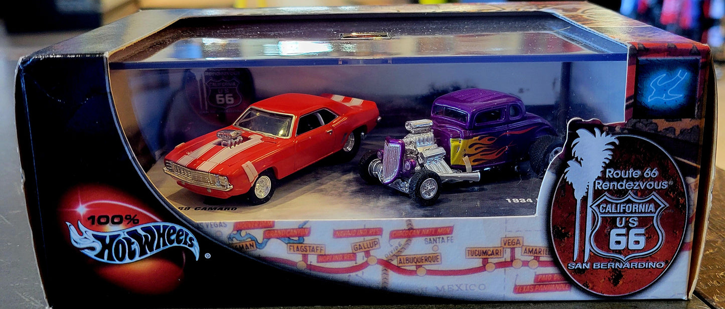 100% Hot Wheels Route 66 1969 Camaro & 1934 Ford - House of Cars Virginia