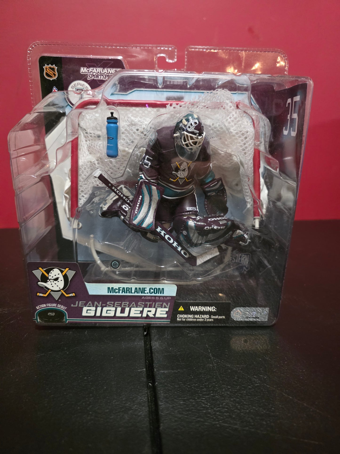 McFarlane NHL Series 7 Jean-Sebastien Giguere Anaheim Mighty Ducks Variant chase - House of Cars Virginia