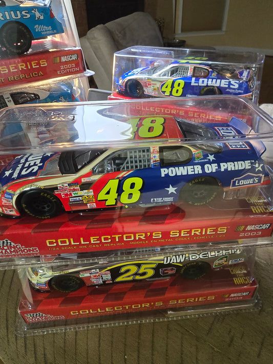 Racing Champions 2003 Silver Chrome Lowe’s Jimmie Johnson 1:24 Die Cast,(B60) - House of Cars Virginia