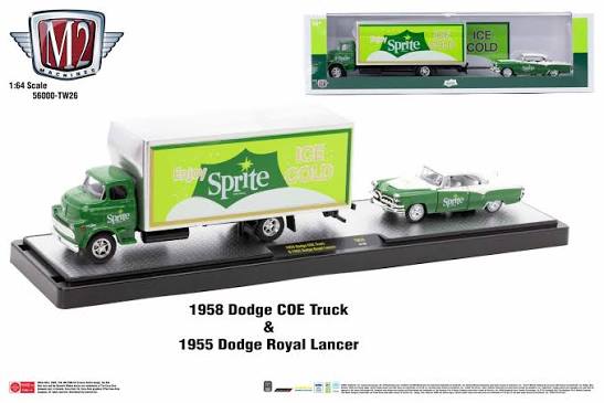 M2 Machines Auto Hauler Sprite 1958 Dodge COE Truck & 1955 Dodge Royal Lancer - House of Cars Virginia