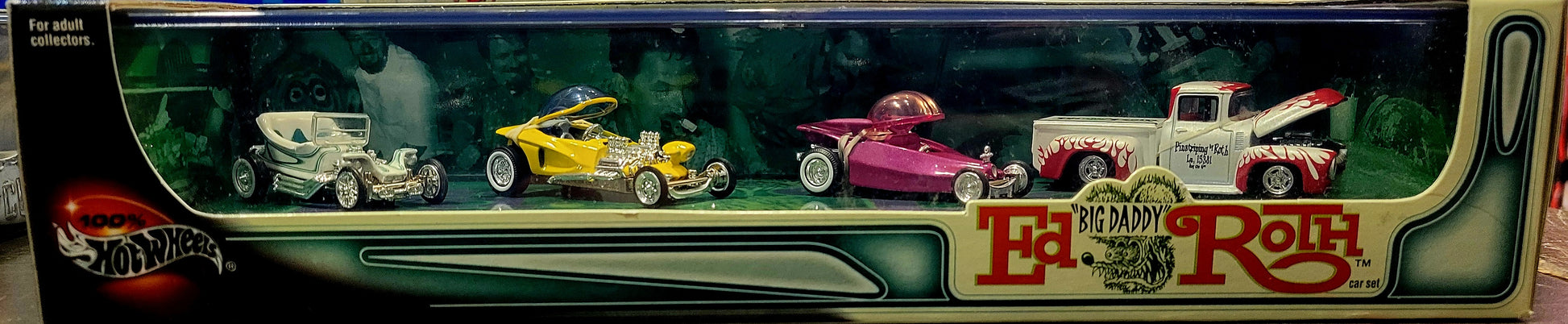 100% Hot Wheels Ed Roth "Big Daddy" Outlaw, Mysterion, Road Agent, & 1956 Ford F100 Pick up - House of Cars Virginia