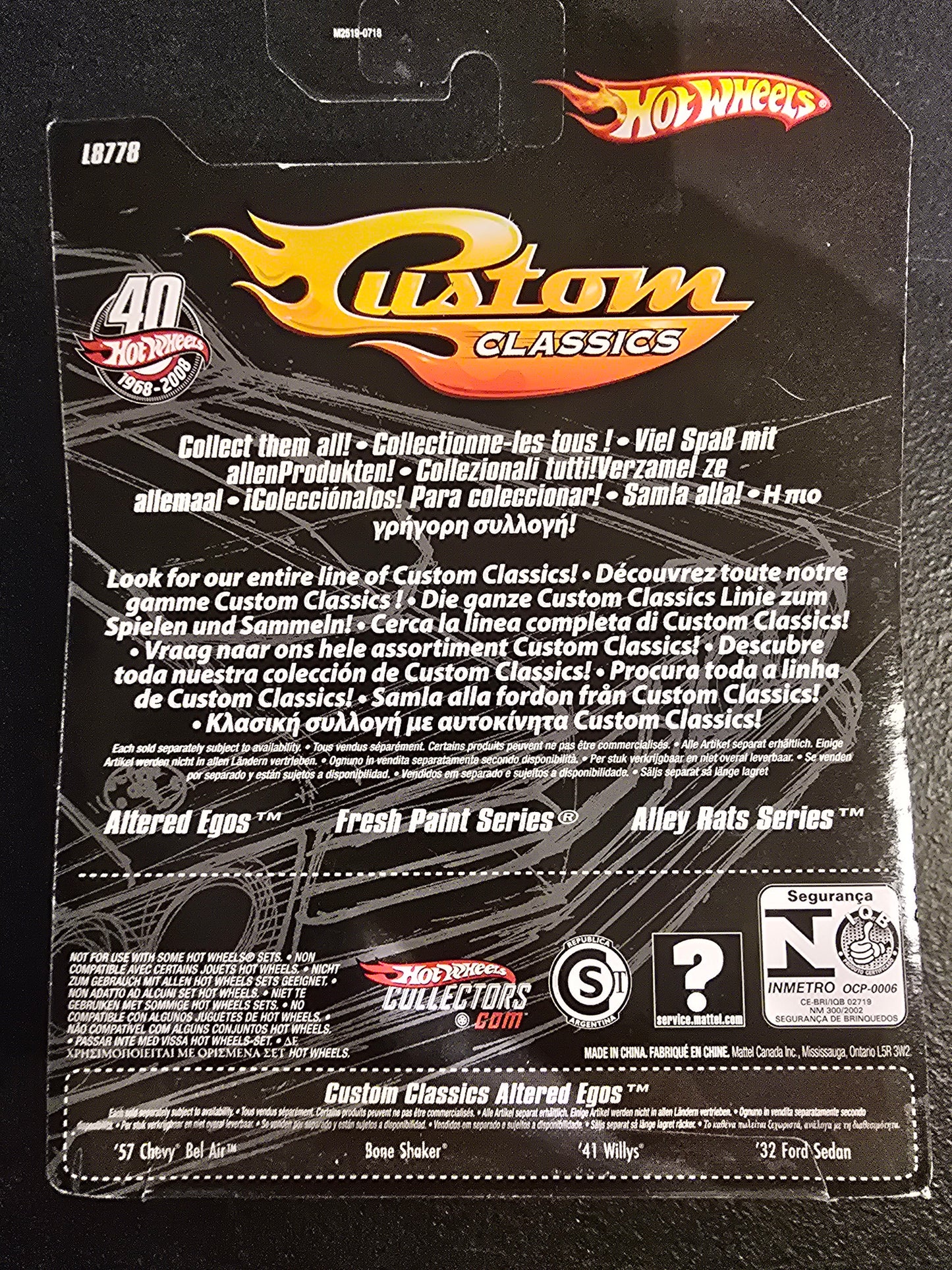 Hot Wheels custom classics 57 Chevy Bel Air blue velvet - House of Cars Virginia