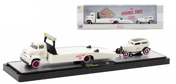M2 Machines Auto Hauler Coca Cola 1956 Ford COE & 1932 Ford Tudor Sedan - House of Cars Virginia
