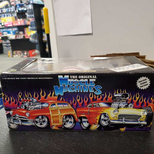 FunLine Muscle Machines '41 Willys Coupe Gasser USA Flag 1:18 Diecast Car w/ Box 015 - House of Cars Virginia