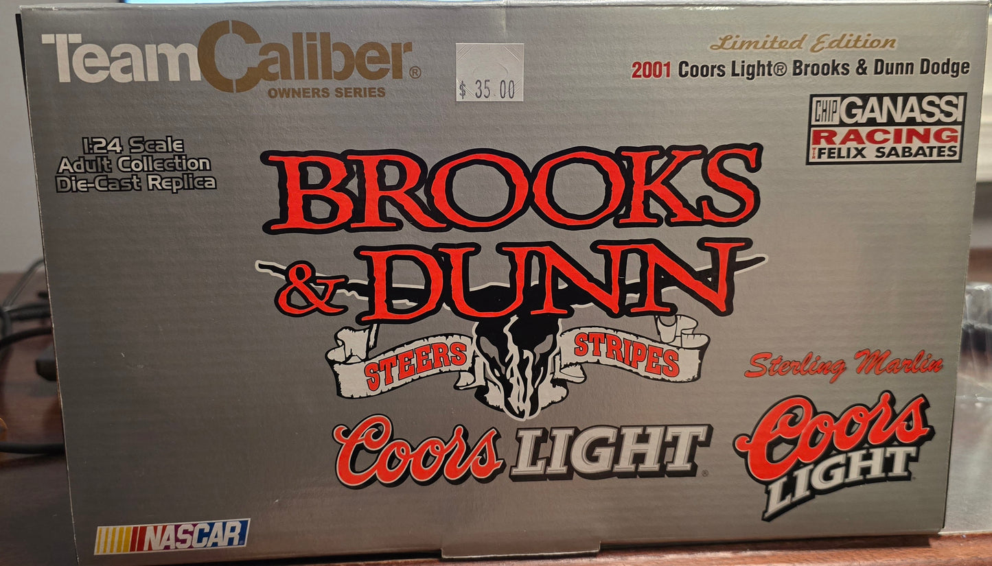 TeamCaliber Sterling Marlin 2001 Coors Light Brooks & Dunn Dodge 1/24 - House of Cars Virginia