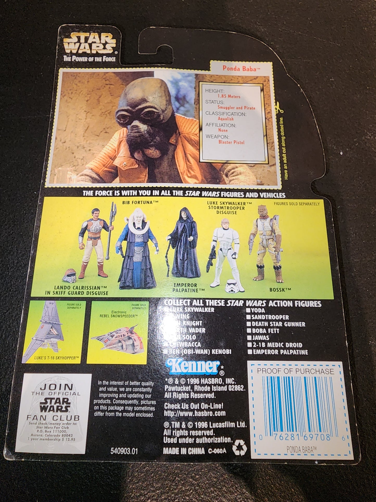 1996 Star Wars Vintage PONDA BABA Power OF The Force Action Figure New - House of Cars Virginia