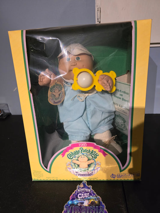 1985 Cabbage Patch kids Nathan Cyrus  preemie march of dimes VHTF with rattle - House of Cars Virginia