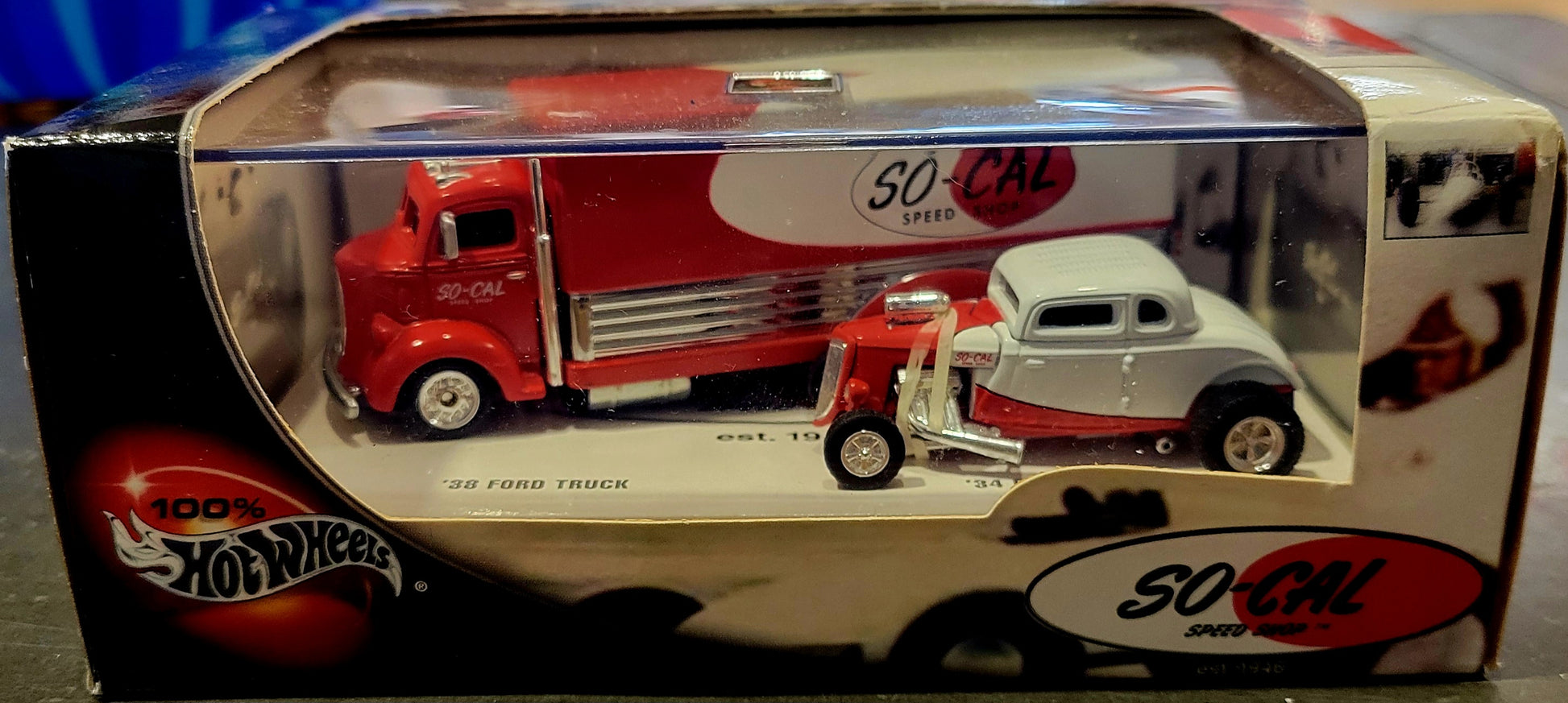 100% Hot Wheels So-Cal Speed Shop Car Set '38 Ford Truck & '34 Ford 5-Window - House of Cars Virginia