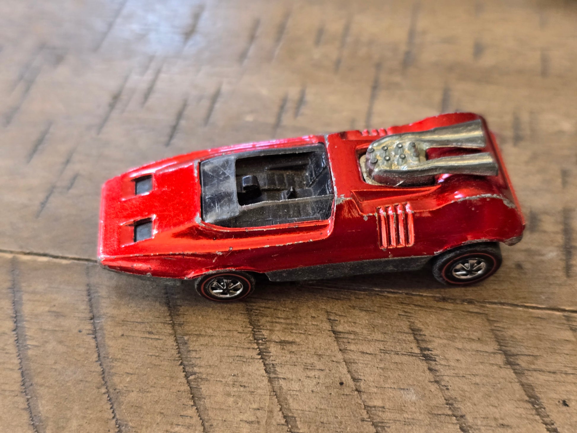 Vintage Original 1969 Hotwheels Redline Peeping Bomb US Red