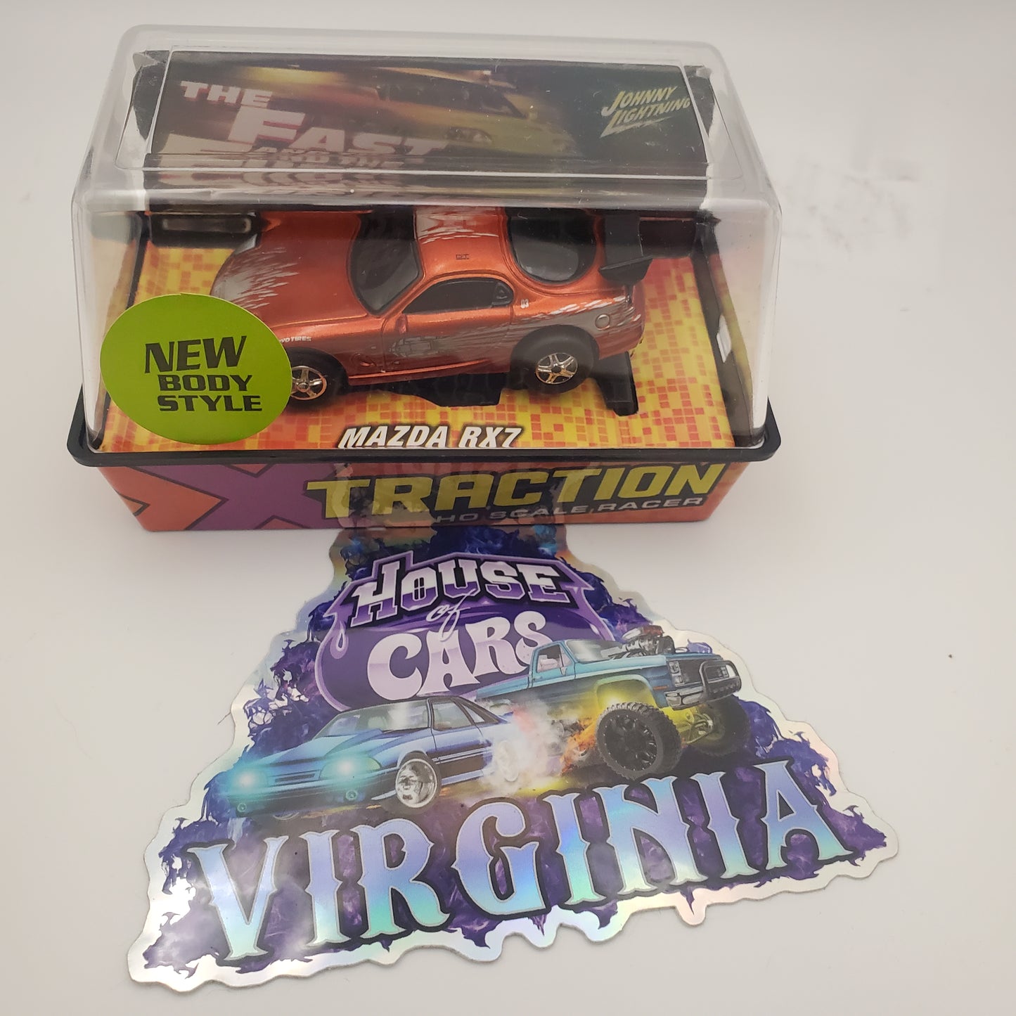 Johnny Lightning Fast & Furious Mazda RX7 Metallic Red HO Slot Car For AFX / Tyco Track - House of Cars Virginia