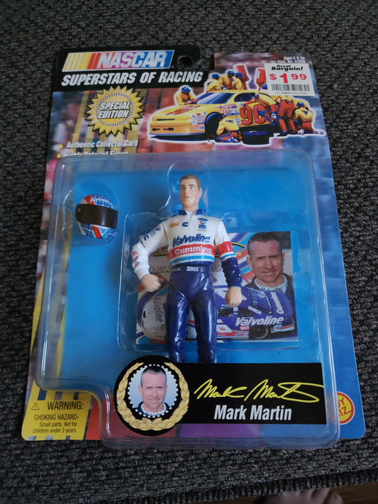 Nascar superstars of racing special edition Mark Martin figurine 1998 card - House of Cars Virginia