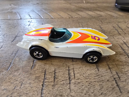 1976 Hot Wheels AURIMAT SECOND WIND, Black wall 5 Tampo decal,