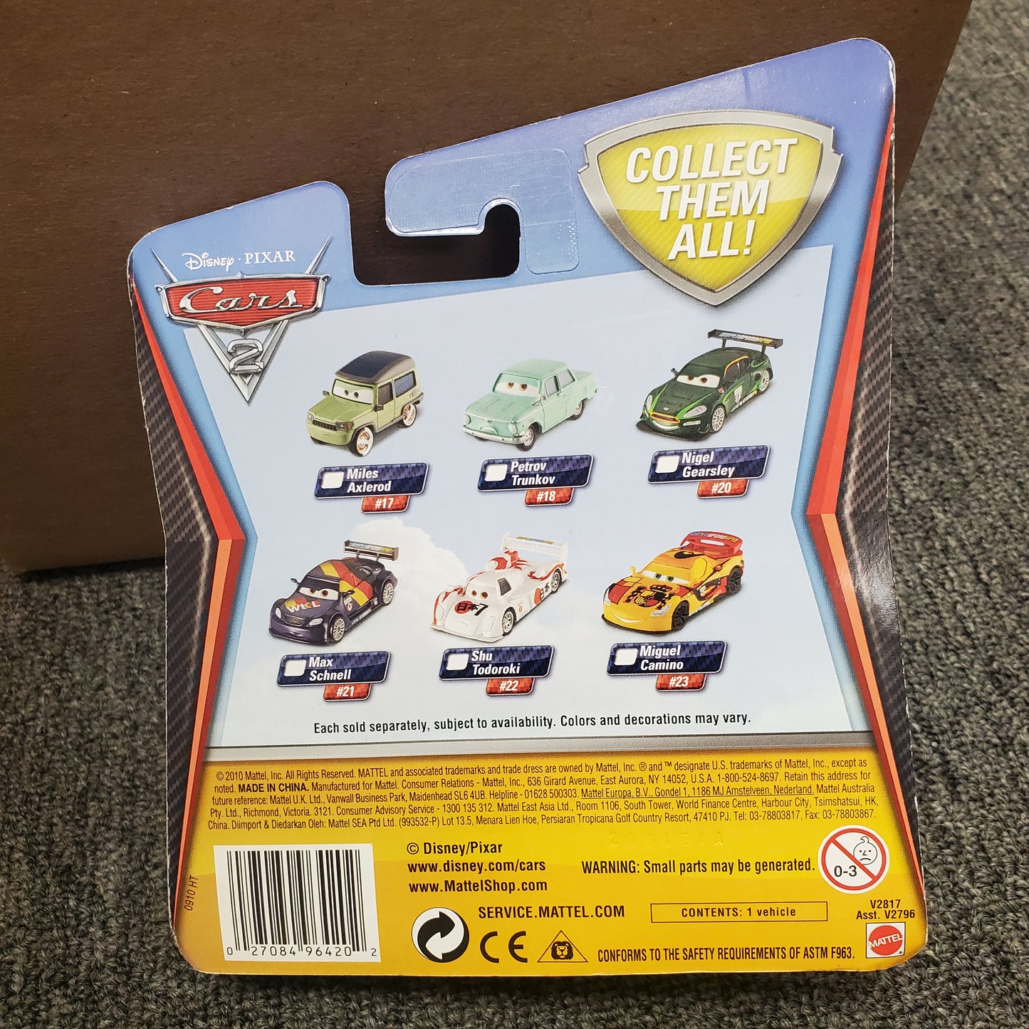 Disney Pixar Cars 2 - Shu Todoroki #22 - House of Cars Virginia