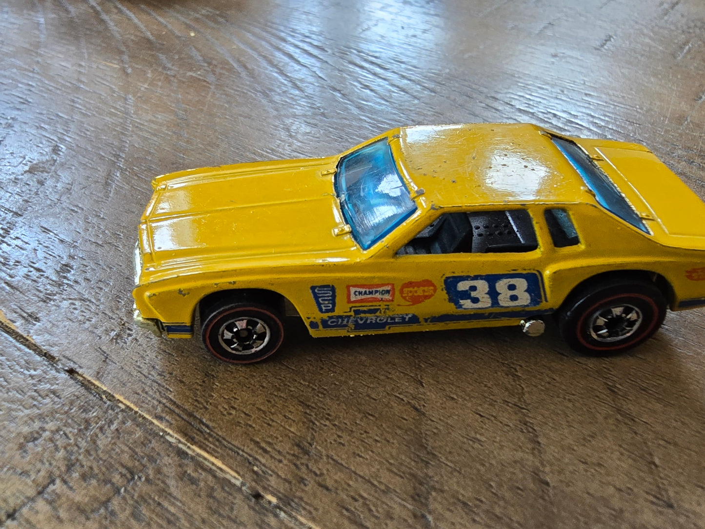 Hot Wheels Chevrolet Monte Carlo #38 VTG 1974 REDLINE Yellow w/Decals Hong Kong - House of Cars Virginia