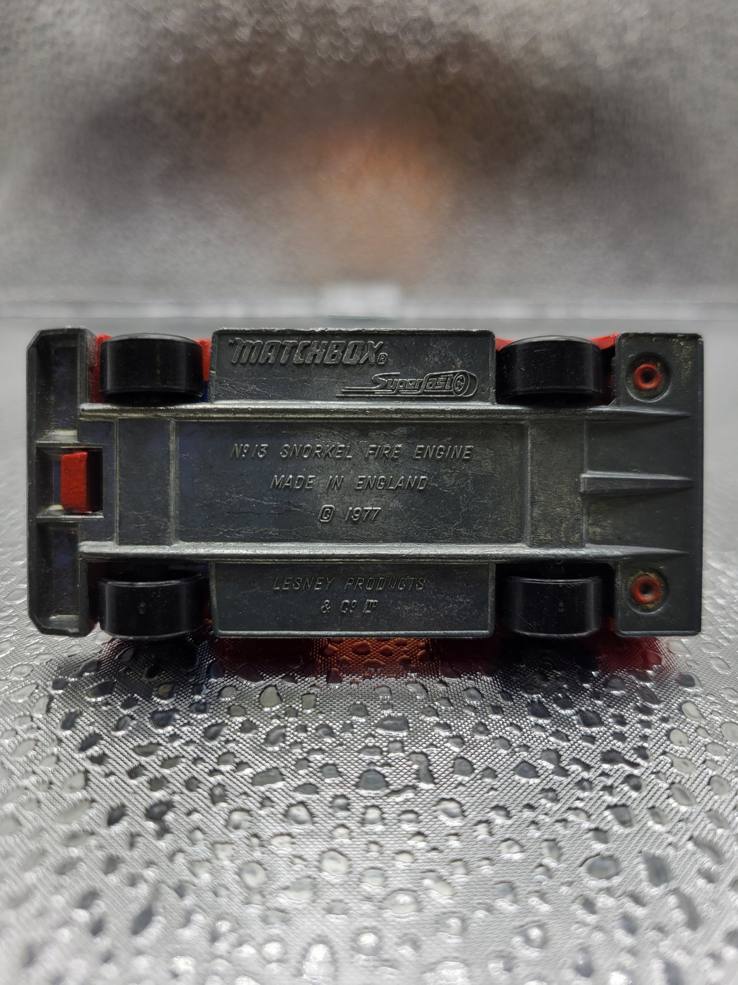 Lensey Matchbox SuperFast No. 13 Snorkel Fire Truck 1977 Made in England (Loose, Mint) - House of Cars Virginia