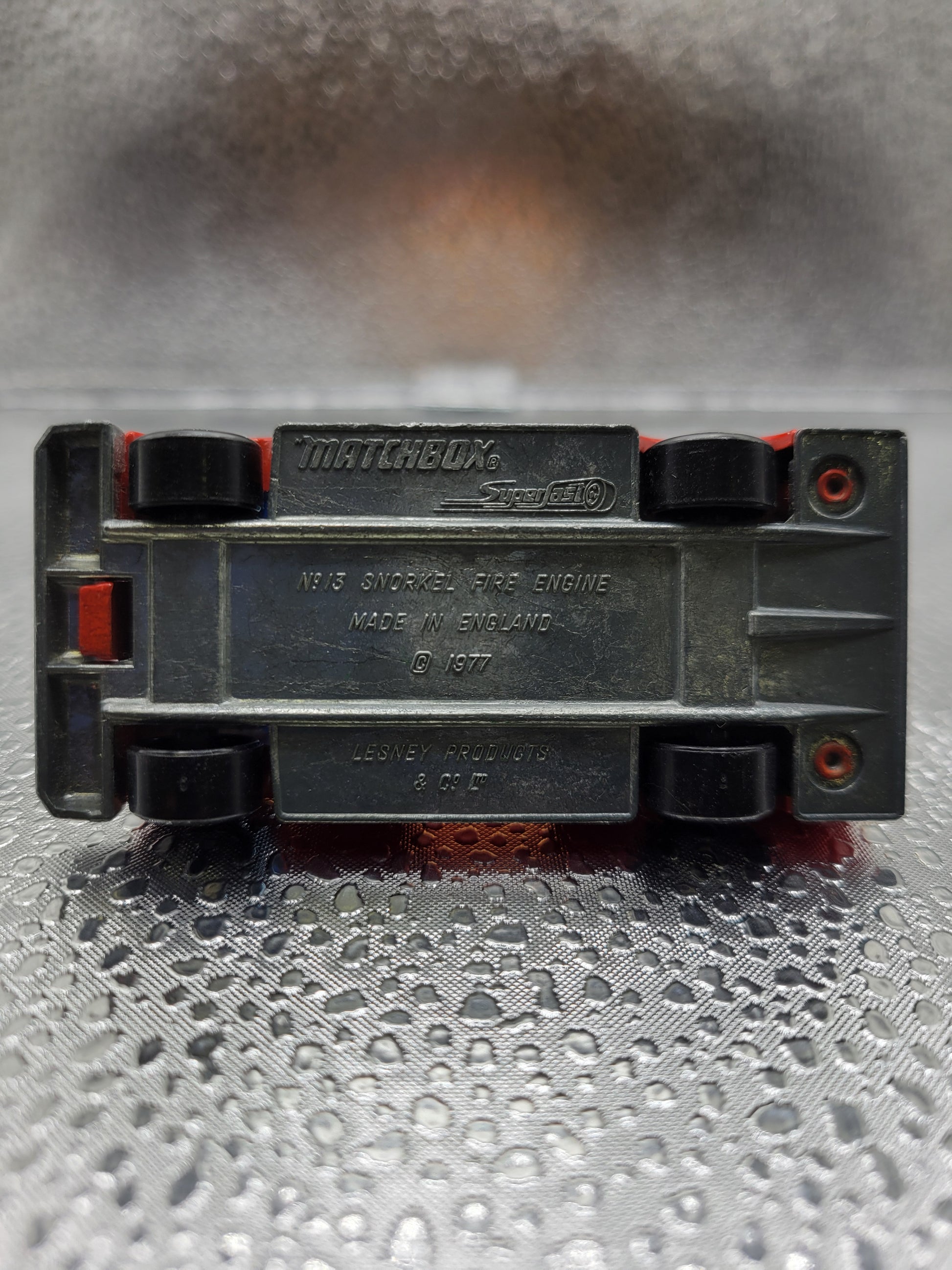 Lensey Matchbox SuperFast No. 13 Snorkel Fire Truck 1977 Made in England (Loose, Mint) - House of Cars Virginia