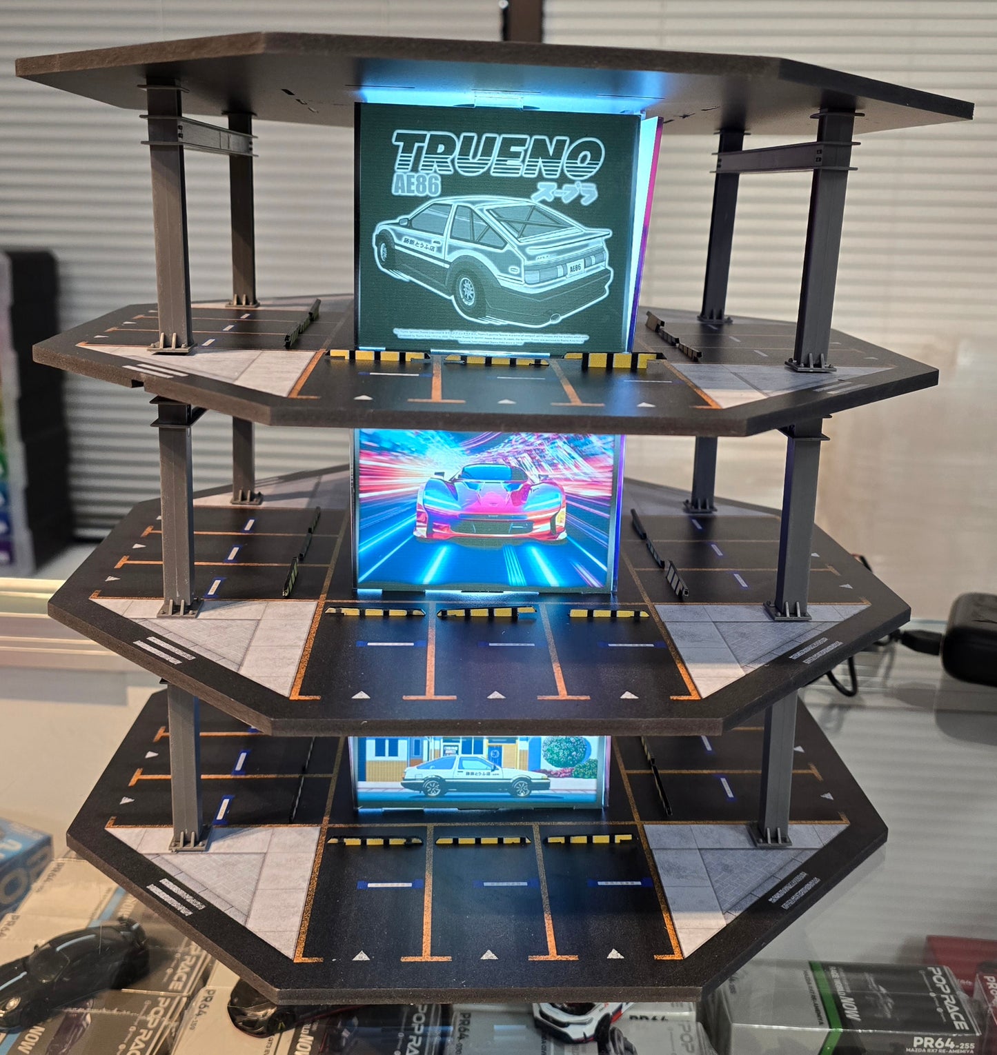 MoreArt Octagonal Tower Parking Lot 01  diorama