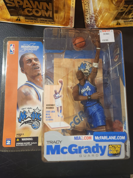 McFarlane NBA Tracy McGrady Series2 Orlando Magic Blue Jersey NEW - House of Cars Virginia