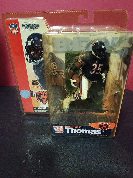 McFarlane NFL Series 5 Anthony Thomas 35 Chicago Bears Sportspicks 2002  vintage - House of Cars Virginia