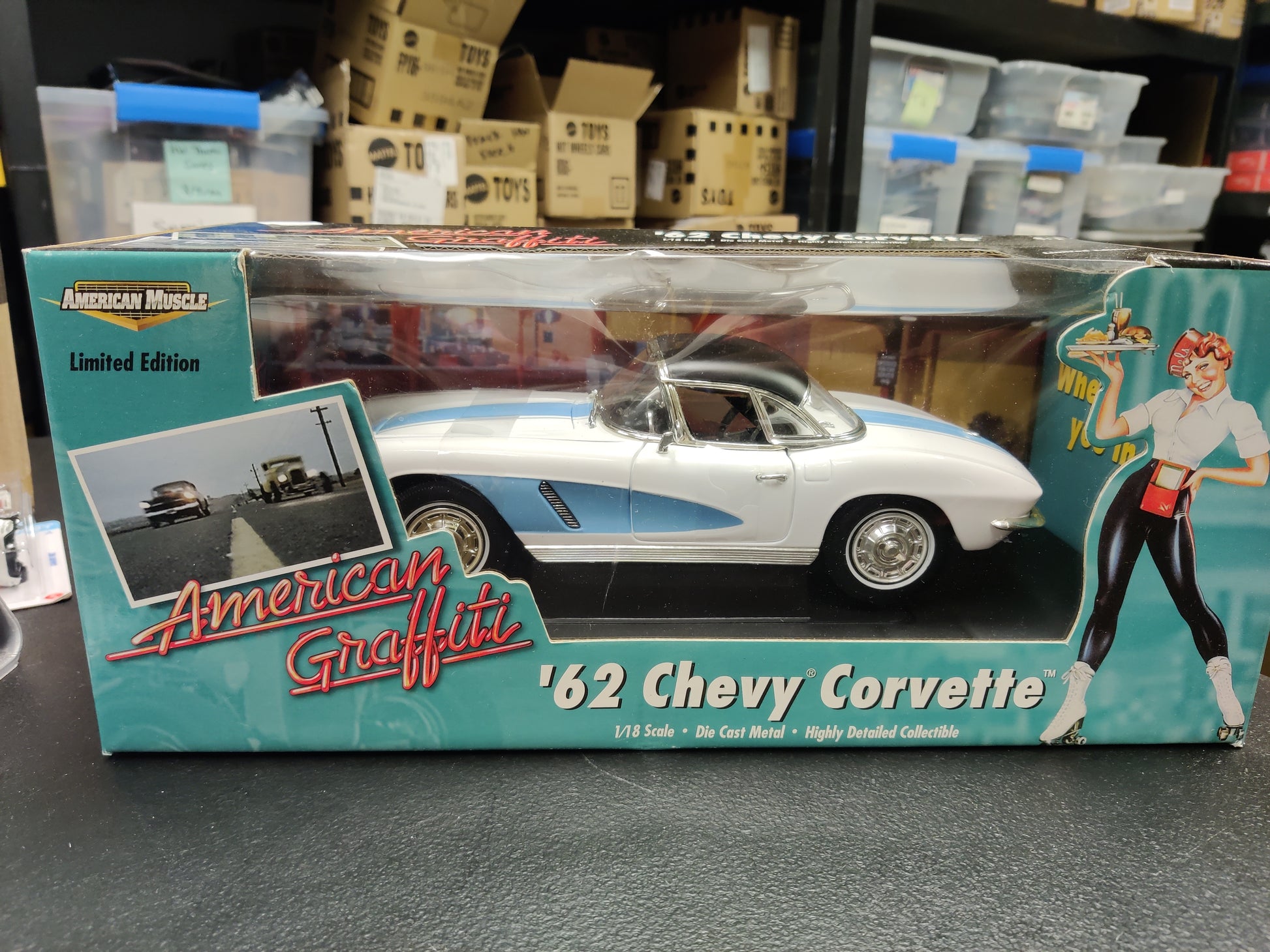 1.18 American Graffiti 1962 Chevy Corvette 