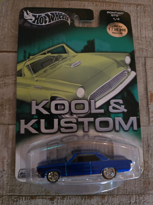 2003 Hot Wheels Kool & Kustom Series Pontiac GTO - Electric Blue Chase Variant - House of Cars Virginia