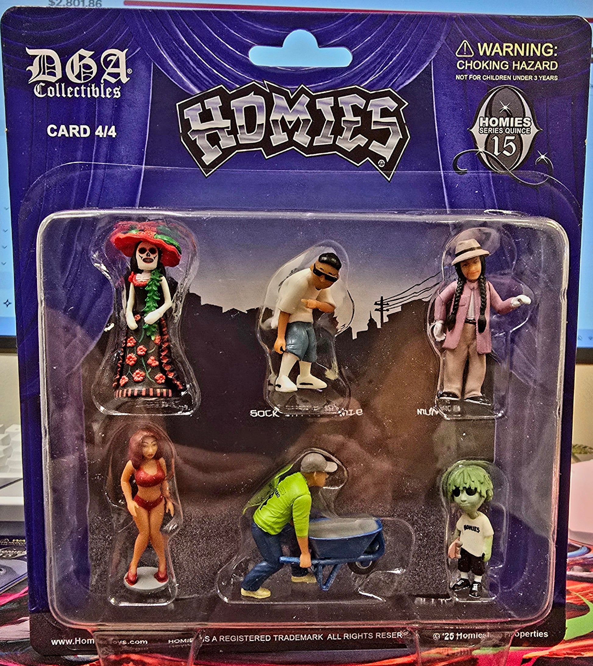 DGA Collectibles Homies Series 15 Diorama Figures Card 4/4 - House of Cars Virginia