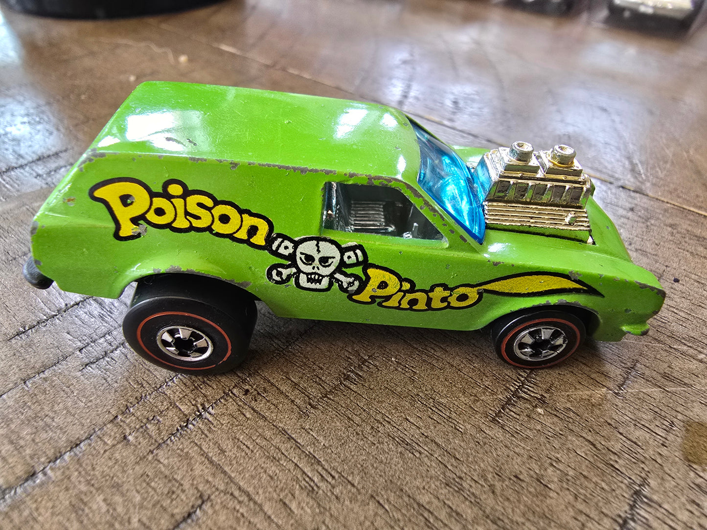 Vintage REDLINE ❤️ 1975 Hot Wheels Mattel Poison Pinto Hong Kong GREEN - House of Cars Virginia