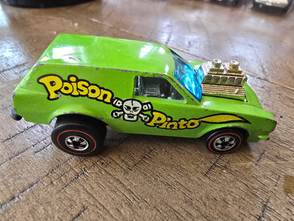 Vintage REDLINE ❤️ 1975 Hot Wheels Mattel Poison Pinto Hong Kong GREEN - House of Cars Virginia