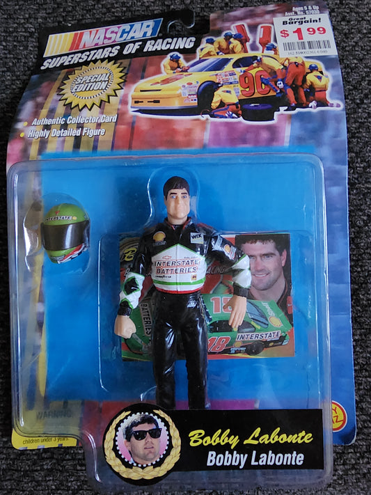 NASCAR Bobby Labonte Action Figure And Collector Card - House of Cars Virginia