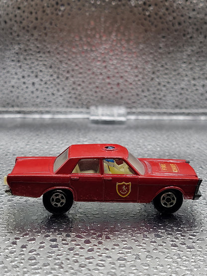 Lesney Matchbox No. 59 Ford Galaxie Fire Chief Vehicle Made in England (Very Good condition, slight paint chipping, light mount does not sit up straight. See pictures) - House of Cars Virginia