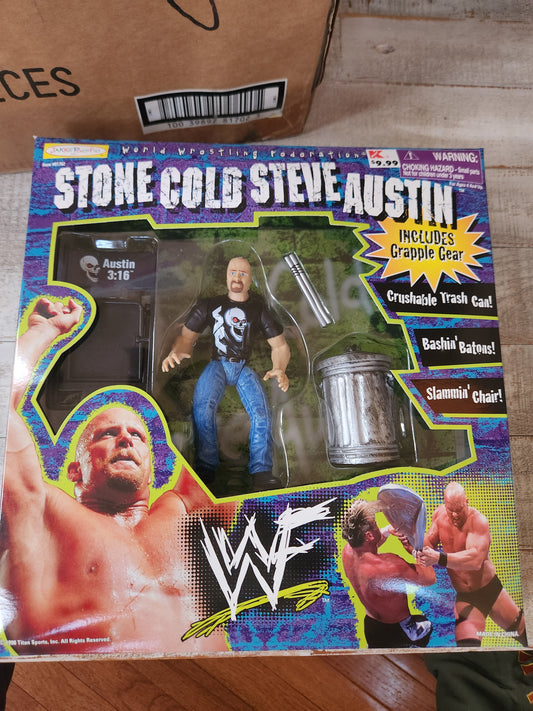1999 WWF Jakks Stone Cold Steve Austin with Grapple Gear NIB WWE - House of Cars Virginia