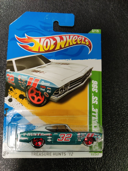 Hot Wheels 2012 Treasure Hunt Series #3/15 '69 Chevelle SS 396 #53/247 - House of Cars Virginia