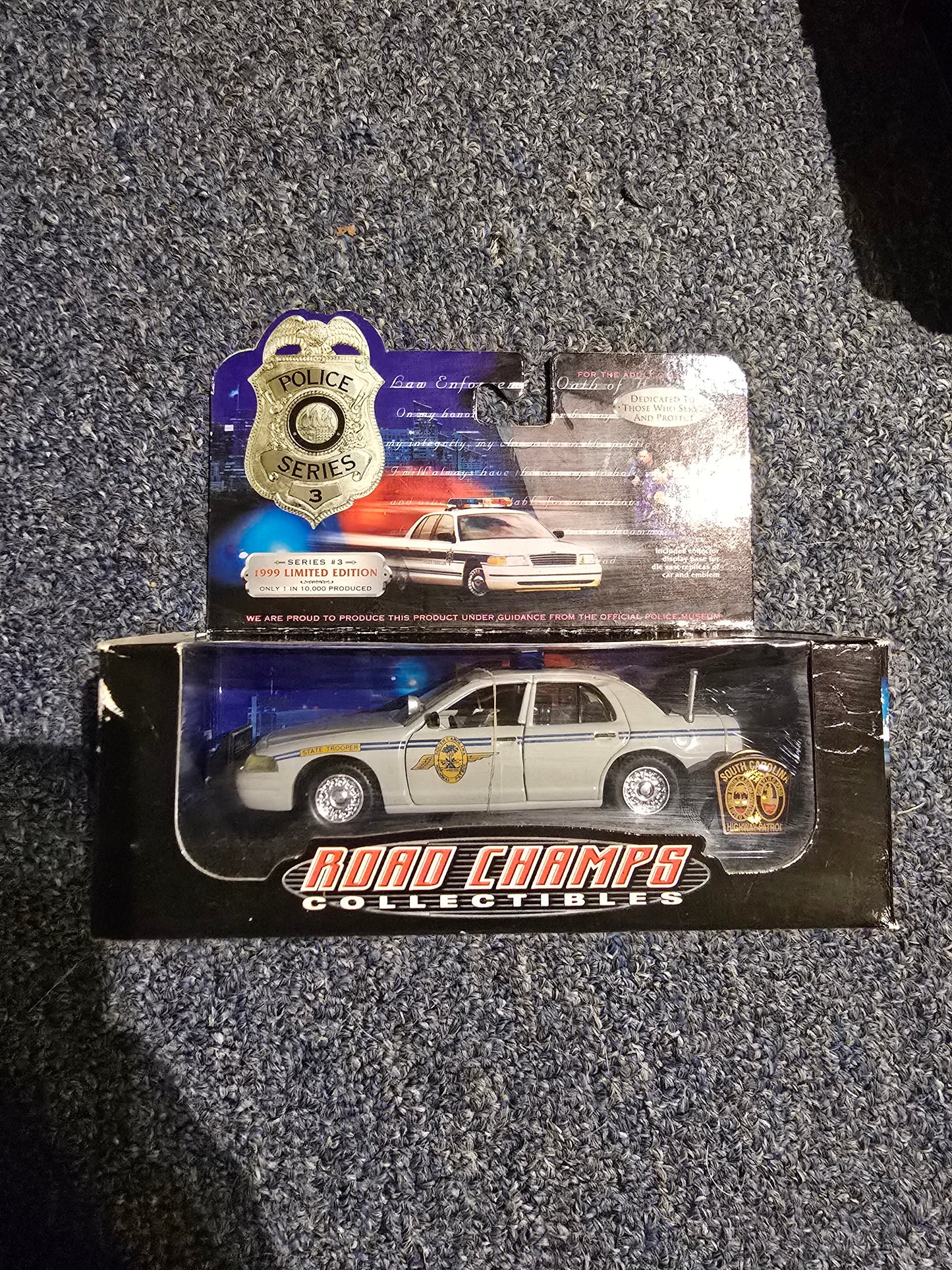 Road Champs 1999 South Carolina Police Ford Crown Vic Police Car 1/43 - House of Cars Virginia