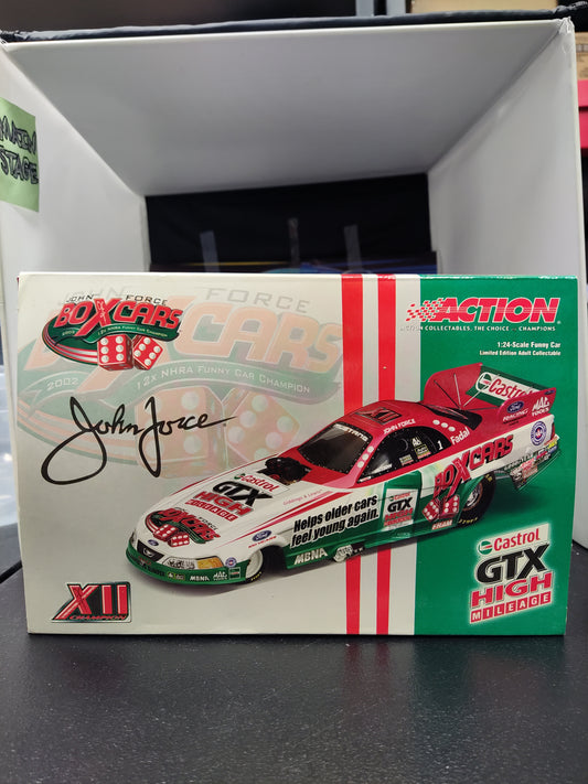 Action 2003 John Force Castrol GTX High Mileage / 12X Champion Mustang 1:24 - House of Cars Virginia