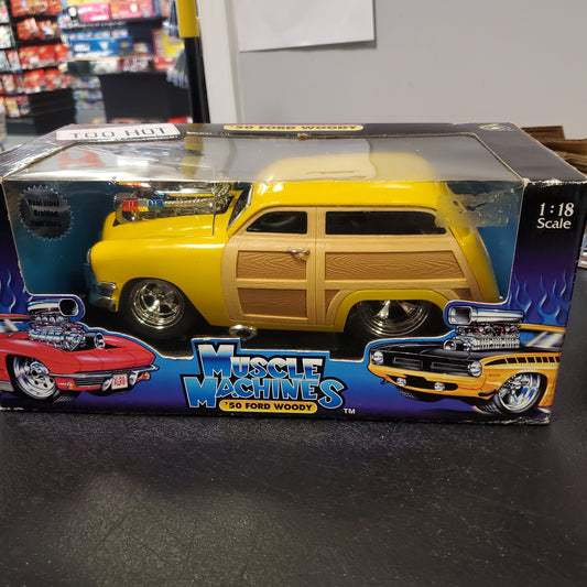 Muscle Machines 50's ford woody - 1/18 Die Cast 003 - House of Cars Virginia