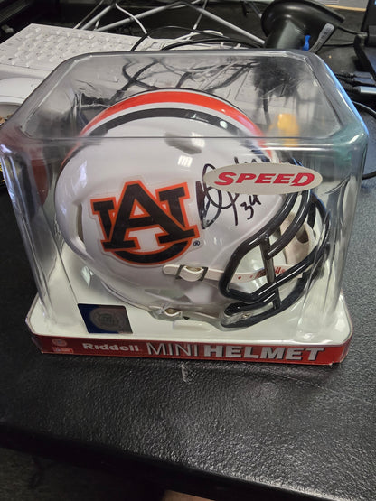 BO JACKSON AUTOGRAPHED SIGNED AUBURN TIGERS COLLEGE FOOTBALL MINI HELMET small ding in plastic - House of Cars Virginia