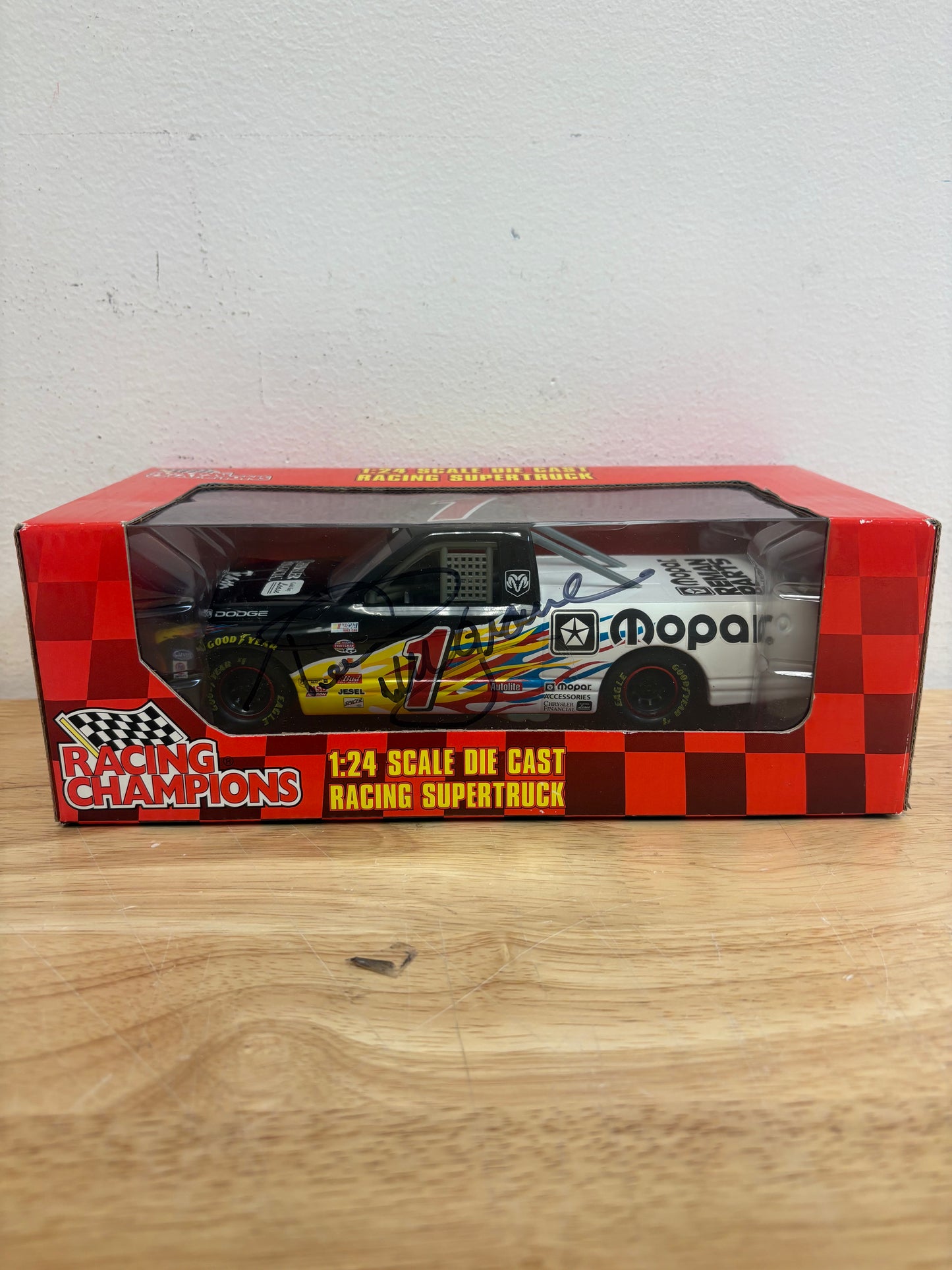Racing Champion 1:24 Scale Diecast Supertruck Ted Musgrave #1 Team Mopar Autographed!