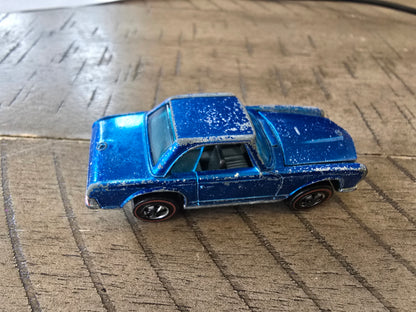 MERCEDES BENZ 280SL - Blue w/Gray Int. 1969 HK Original Hot Wheels REDLINE