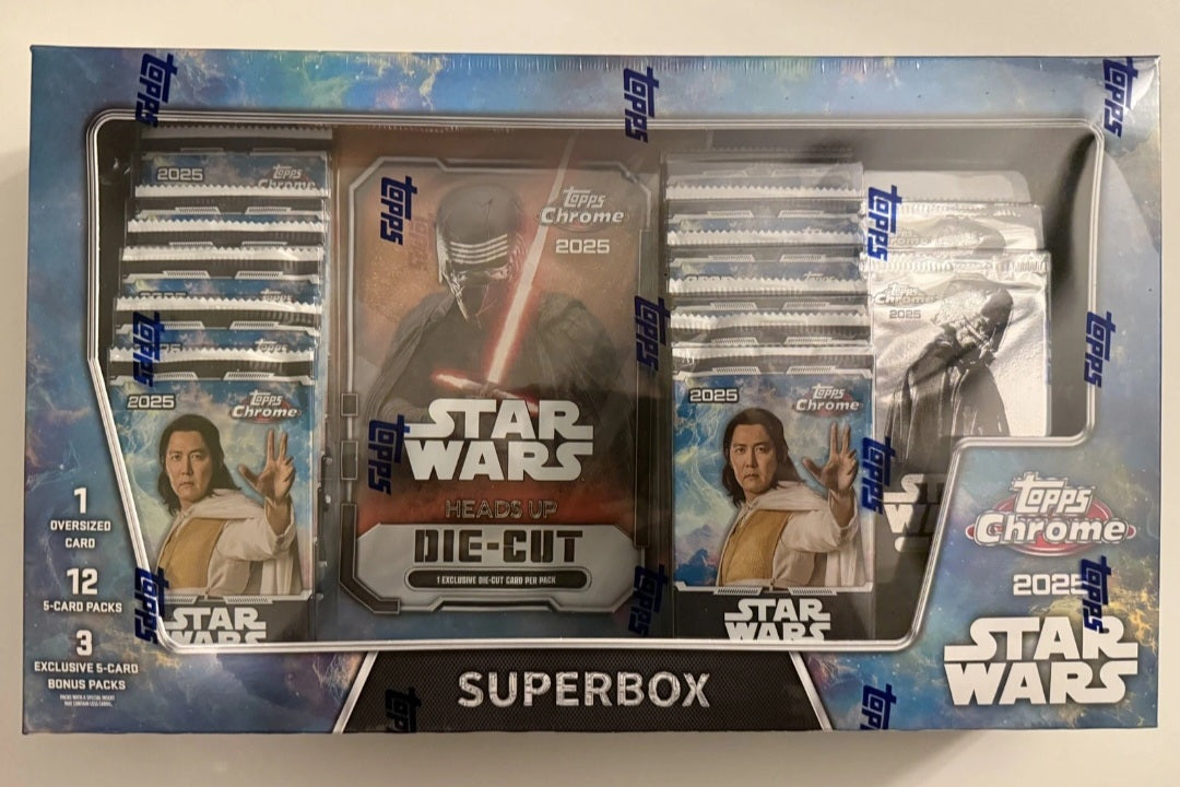 Topps Chrome Star Wars Super Box 2025 Costco Exclusive Trading Cards - Sealed! - House of Cars Virginia