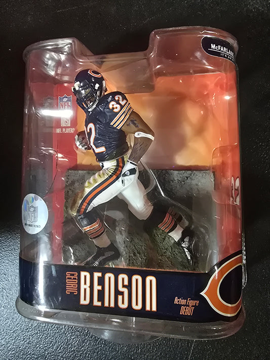 MCFARLANE NFL SERIES 15 CEDRIC BENSON Chicago Bears Action FIGURE Debut Rk MIP - House of Cars Virginia