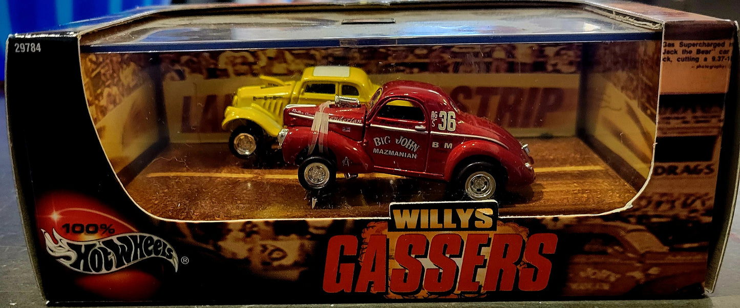 100% Hot Wheels Willy's Gassers '41 & '33 A/GS Willys - House of Cars Virginia