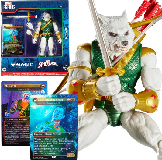 Spider-Man Marvel Legends Magic: The Gathering Man-Wolf 6-Inch Action Figure and Card - House of Cars Virginia