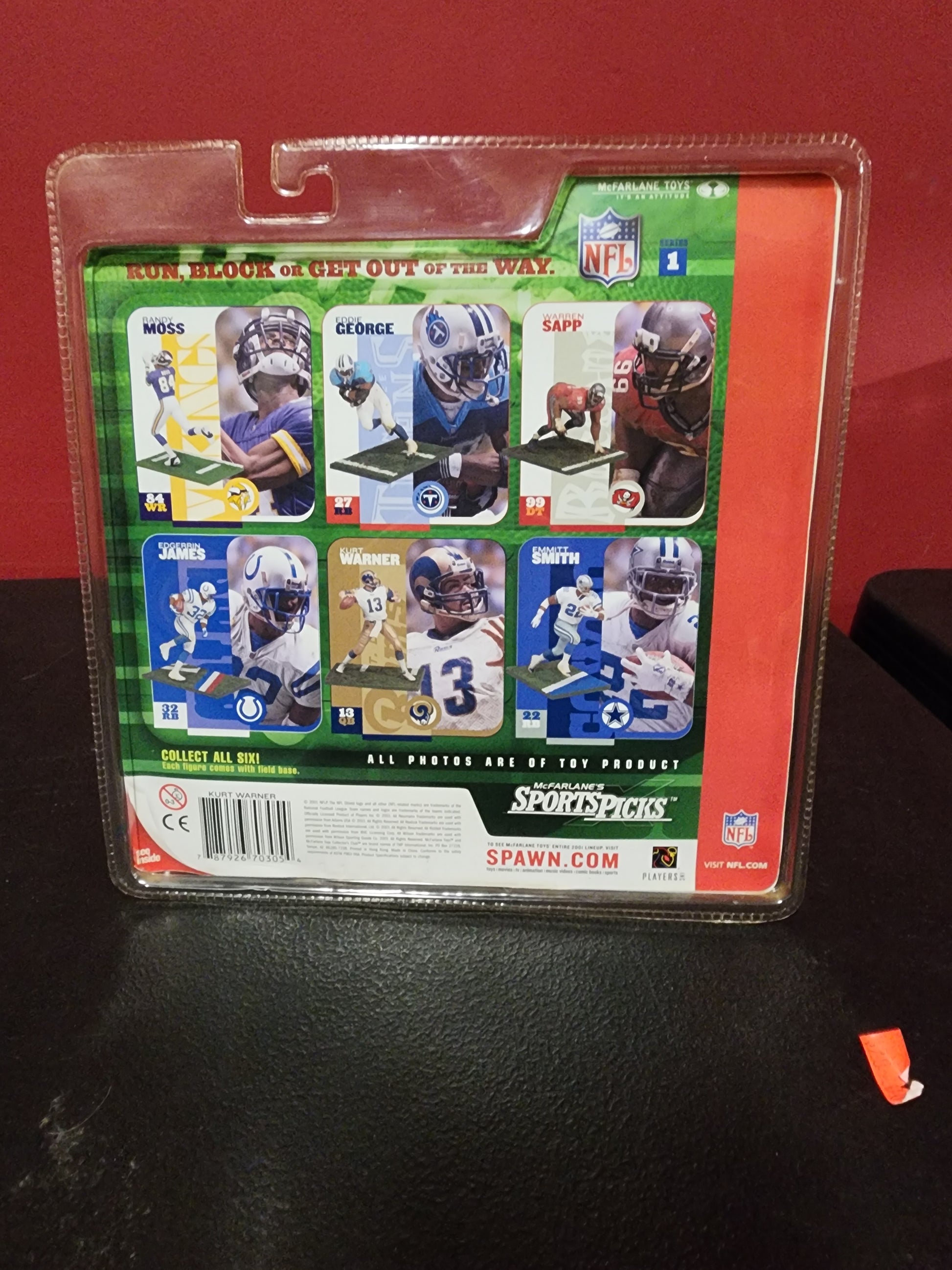 Kurt Warner Rams McFarlane NFL Figure Series 1 White Jersey Uniform New ...