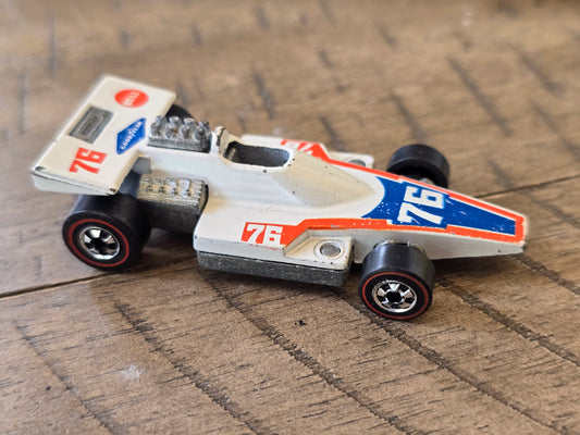 Hot Wheels Redline Formula 5000 #76 1975 White Enamel Hong Kong