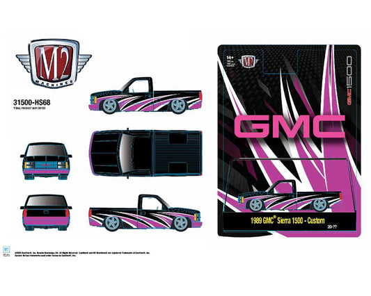 (Preorder) M2 Machines 1:64 1989 GMC Sierra 1500 – Custom Black Pink – Hobby Exclusive - House of Cars Virginia