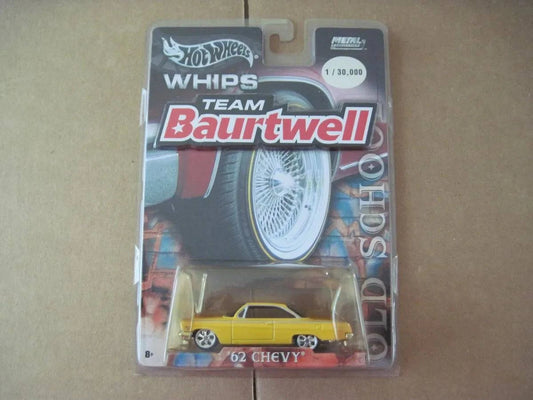 Hot Wheels Whips Team Baurtwell '62 Chevy Metal Collection 1/30000 Yellow - House of Cars Virginia