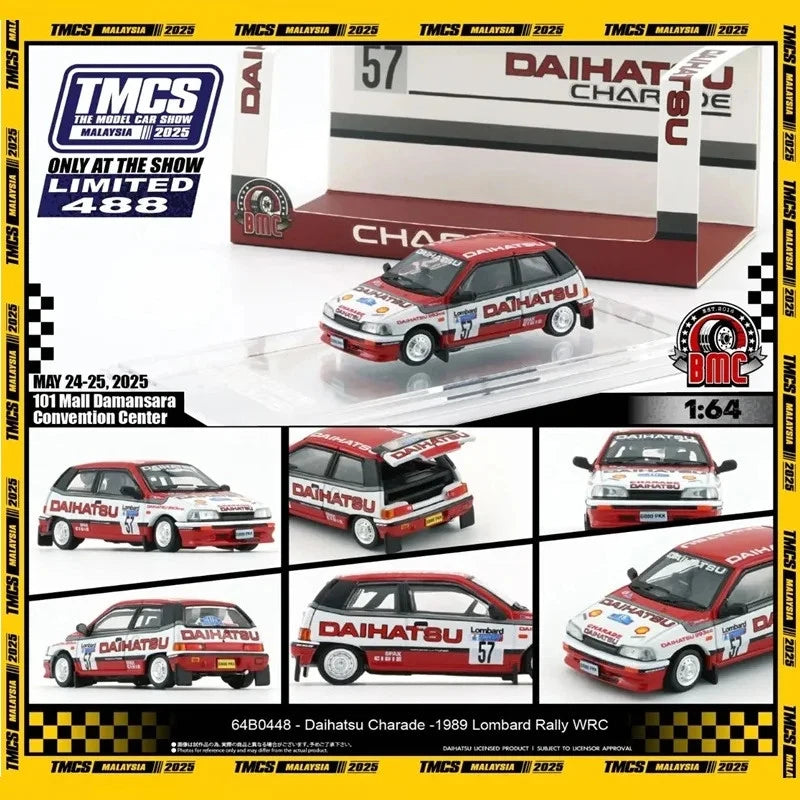 BMC 1:64 Daihatsu Charade 1989 Rally TMCS 2025 Top Secret A80 Diecast Model Car - House of Cars Virginia