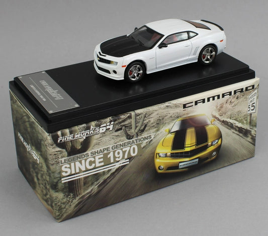1:64 FINE WORKS *White* Chevrolet Camaro Diecast *HIGH DETAILED* Bumble Bee - House of Cars Virginia