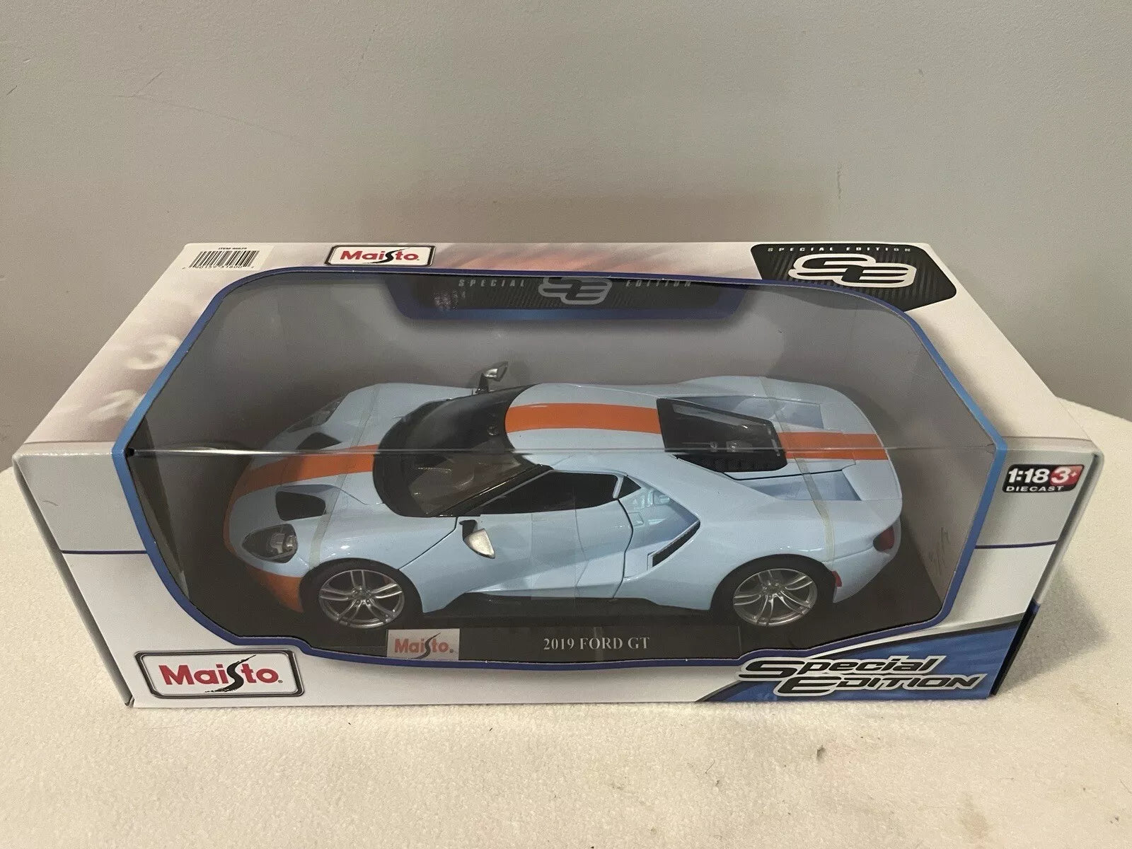 Maisto Special Edition 2019 Ford GT Blue 1 18th Die cast New In Box House of Cars Virginia